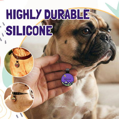 Custom Silicone Pet ID Tag – Quiet, Durable, Waterproof for Dogs, Cats & More