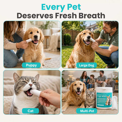 Dog & Cat Teeth Cleaning Finger Wipes