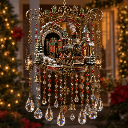 🎁 51% OFF — Sparkling Crystal Christmas Wind Chime | Magical Holiday Decor