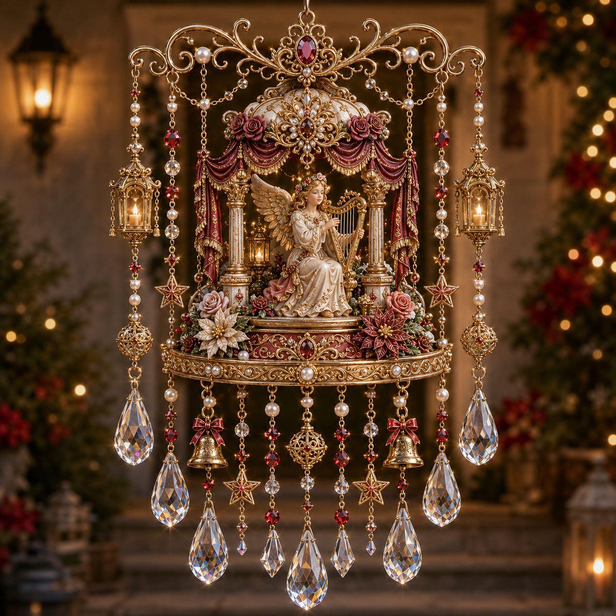 🎁 51% OFF — Sparkling Crystal Christmas Wind Chime | Magical Holiday Decor