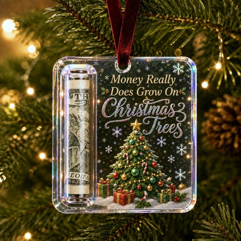 🎄 Christmas Cash Gift Ornament – A Fun Way to Give Cash for Christmas