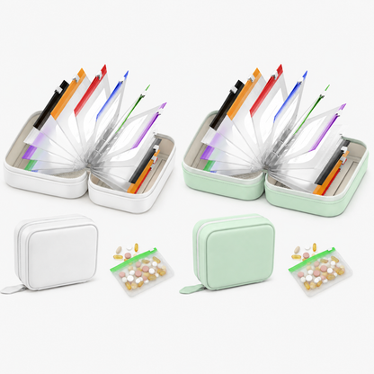 14-Pouch Travel Pill Organizer – Removable Pouches for Pills & Supplements