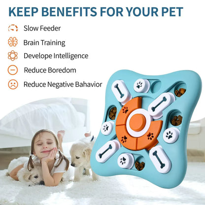 🐶 IQ Training Interactive Pet Toy – Slow Feeder, Treat Dispensing & Sound-Enabled Dog Puzzle Toy