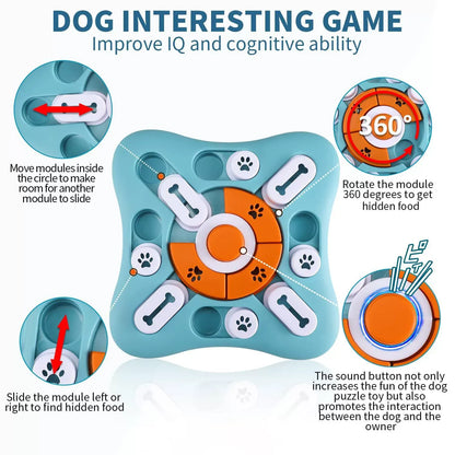 🐶 IQ Training Interactive Pet Toy – Slow Feeder, Treat Dispensing & Sound-Enabled Dog Puzzle Toy