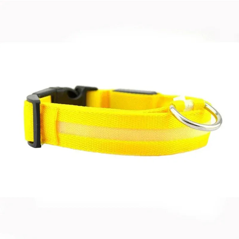 LED Dog Collar - Glow in the Dark Safety Pet Collar with 3 Flashing Modes, Adjustable & Water-Resistant for Maximum Night Visibility and Safety