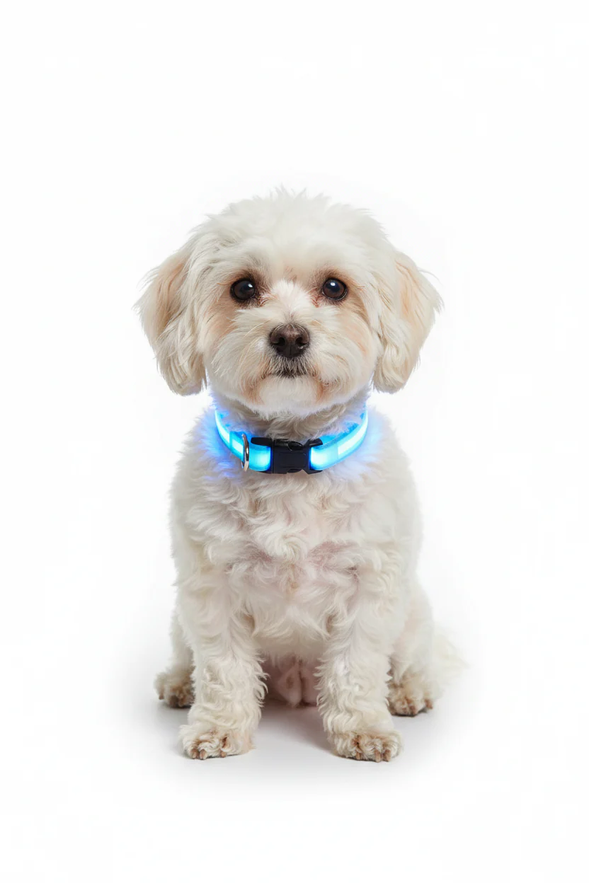 LED Dog Collar - Glow in the Dark Safety Pet Collar with 3 Flashing Modes, Adjustable & Water-Resistant for Maximum Night Visibility and Safety
