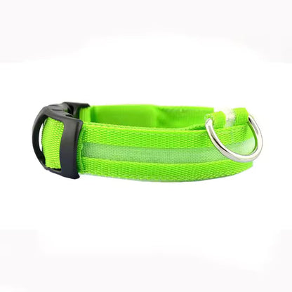 LED Dog Collar - Glow in the Dark Safety Pet Collar with 3 Flashing Modes, Adjustable & Water-Resistant for Maximum Night Visibility and Safety