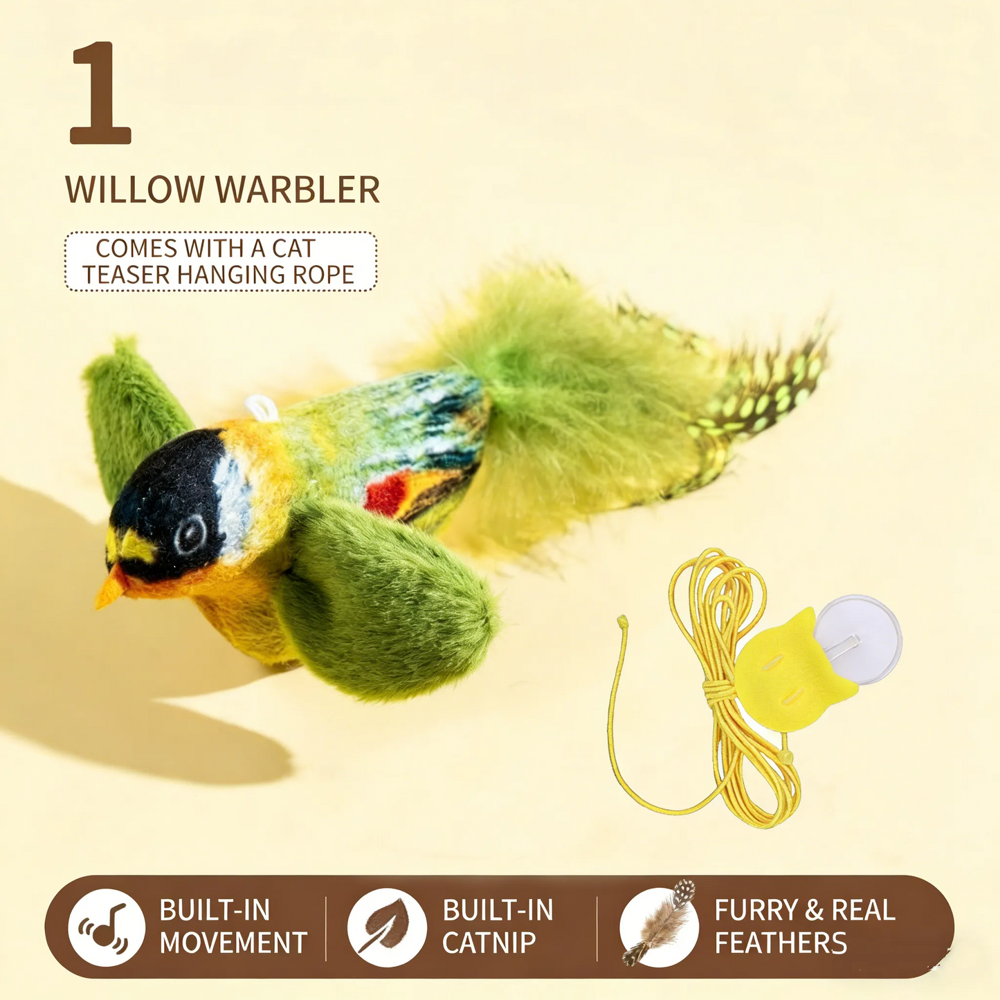 The Realistic Bird Toy That Keeps Cats Hooked