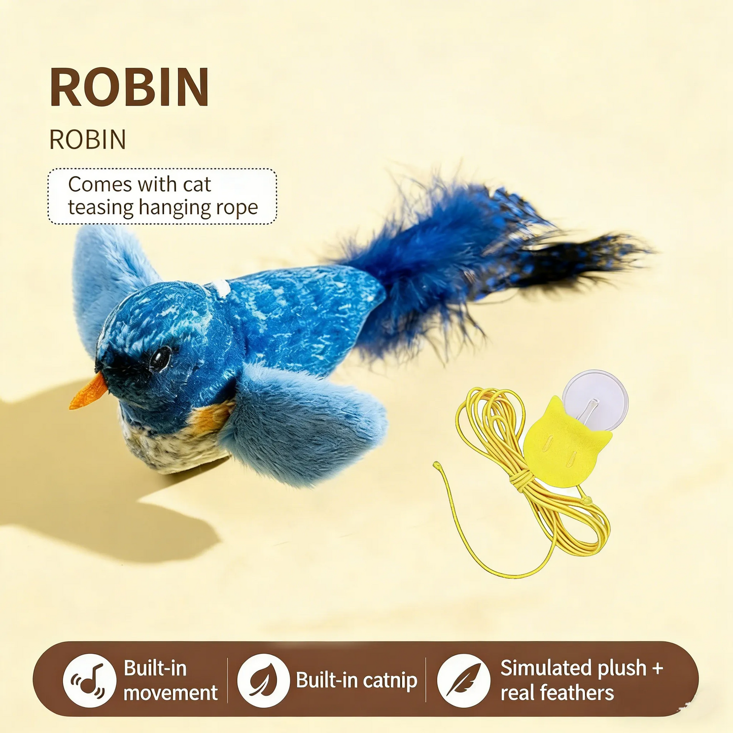 The Realistic Bird Toy That Keeps Cats Hooked