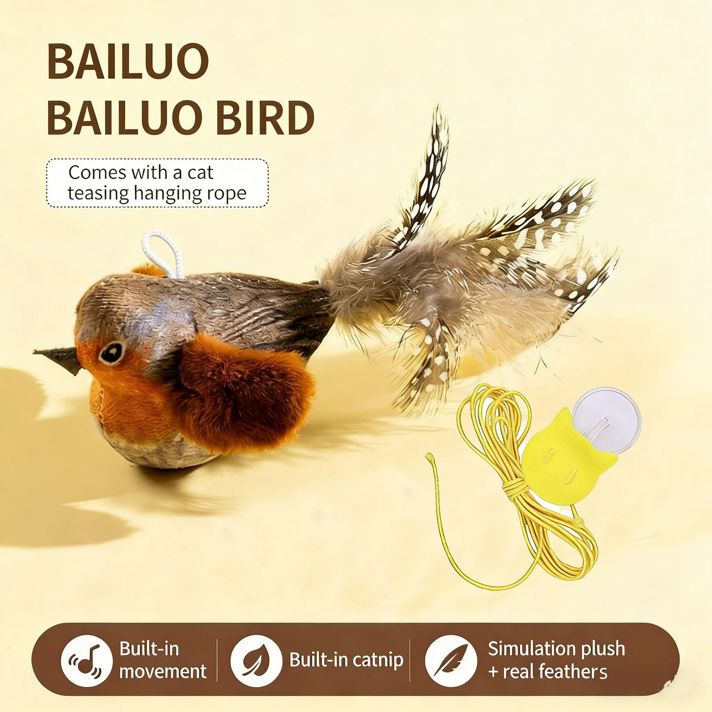 The Realistic Bird Toy That Keeps Cats Hooked