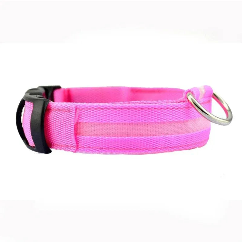 LED Dog Collar - Glow in the Dark Safety Pet Collar with 3 Flashing Modes, Adjustable & Water-Resistant for Maximum Night Visibility and Safety