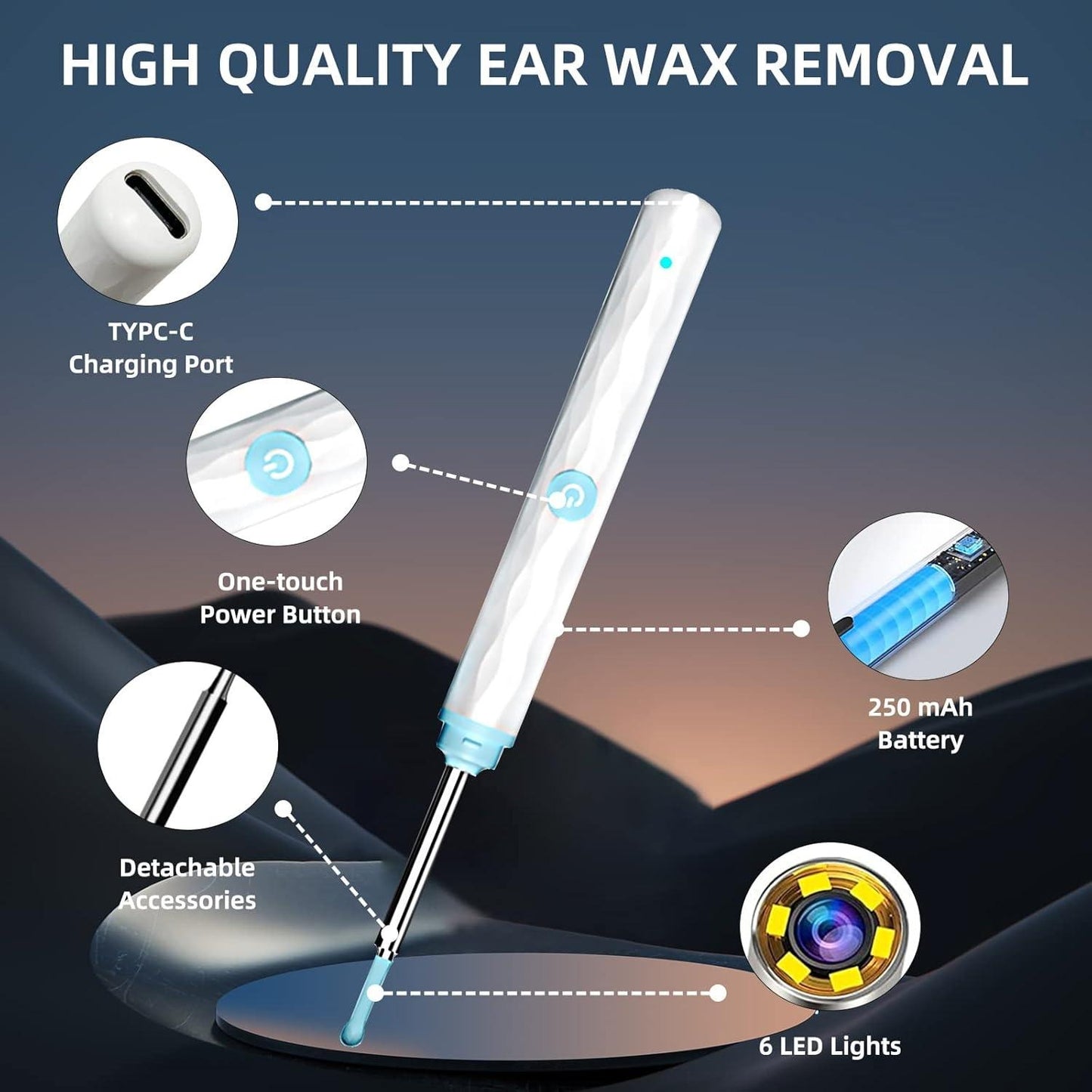 Smart Ear Wax Cleaner with Camera — See Inside While You Clean